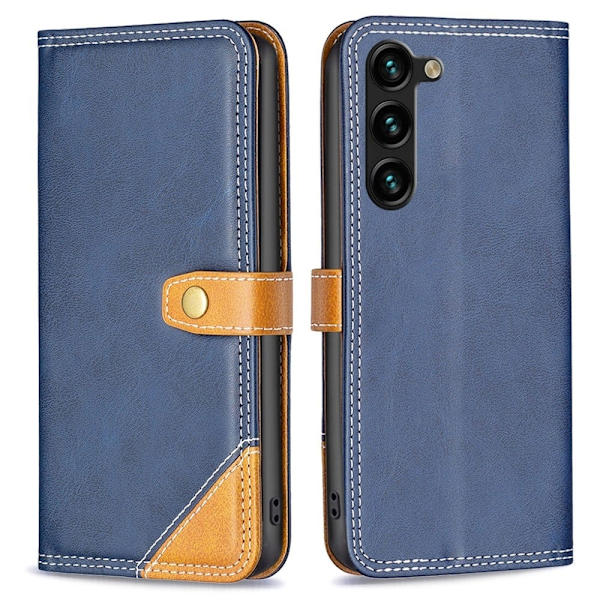 BINFEN tofarget læretui for Samsung Galaxy S23 Plus - Blå Blue