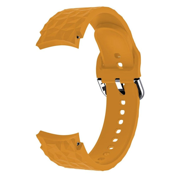 Samsung Galaxy Watch 5 / 5 Pro / 4 klockarmband i silikon i rombstil - Gul Gul