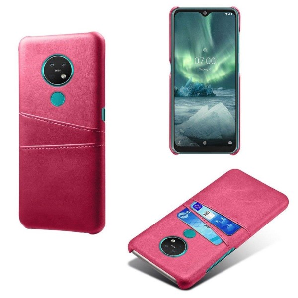 Nokia 7.2 / Nokia 6.2 skal med korthållare - Rosa Rosa