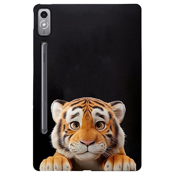 Lenovo Tab P12 Case Pattern Printing Slim Flexible Tablet Protective Cover - Little Tiger Brown