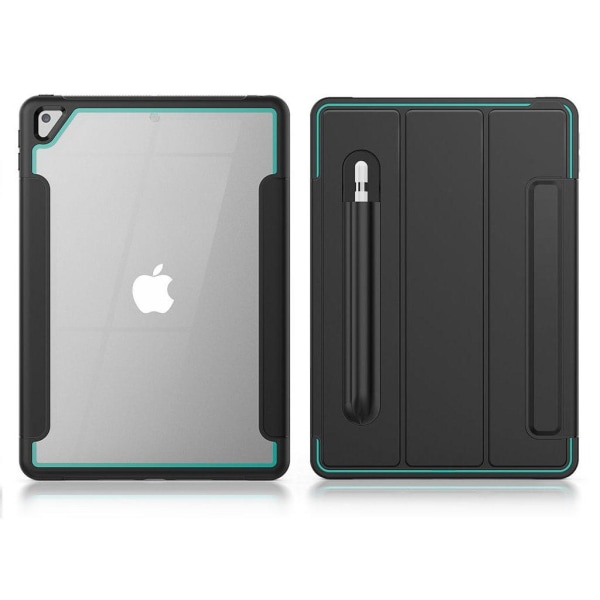 iPad 10.2 (2019) elegant tri-fold case - Black / Baby Blue Black