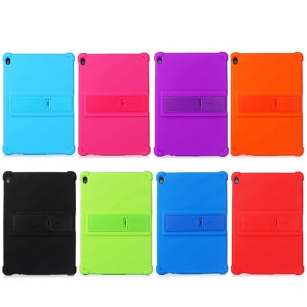 Designfodral i silikon med utdragbar kickstand för Lenovo Tab M10 - Lila Lila