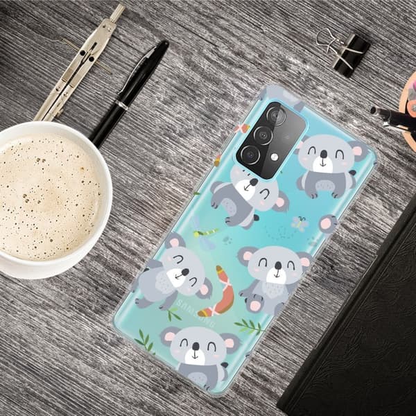 Deco Samsung Galaxy A73 Etui - Koalas Silver grey
