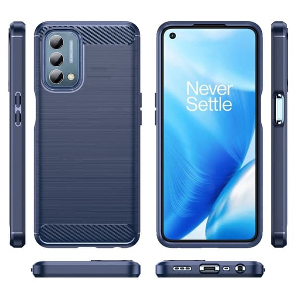 Carbon Flex Suojakotelo OnePlus Nord N200 5G - Sininen Blue