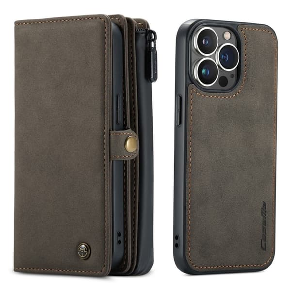 CaseMe iPhone 13 Pro 2in1 Lompakko - Ruskea Brown