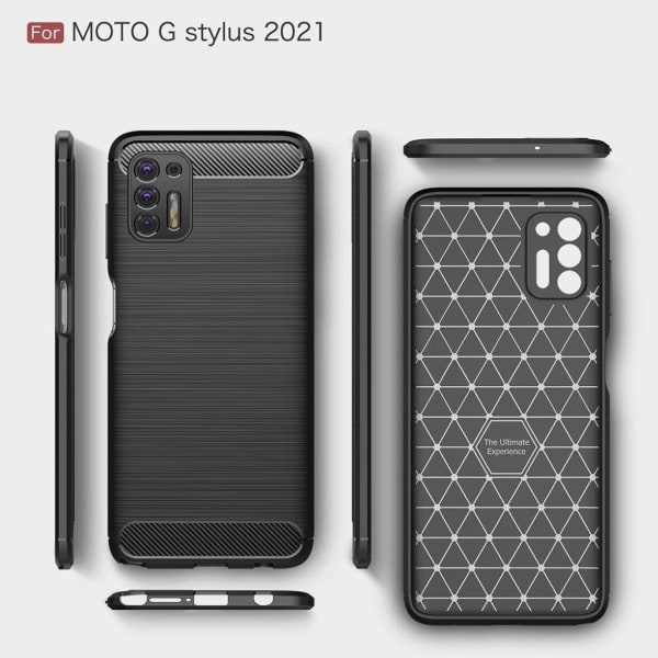 Carbon Flex Etui Motorola Moto G Stylus (2021) - Sort Black