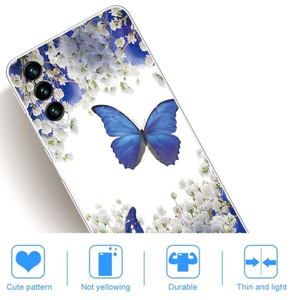 Deco Samsung Galaxy A13 5G Suojakotelo - Blue Butterflies Multicolor