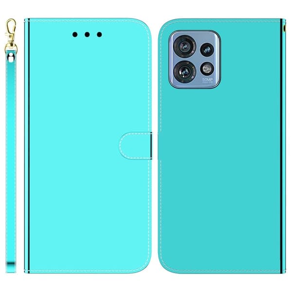 Mirror Motorola Edge Plus (2023) / Edge 40 Pro / Moto X40 Flippetui - Cyan Green