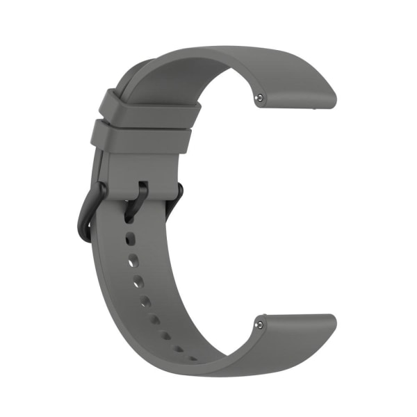 20mm Amazfit GTS 3 silicone watch strap - Dark Grey Silvergrå