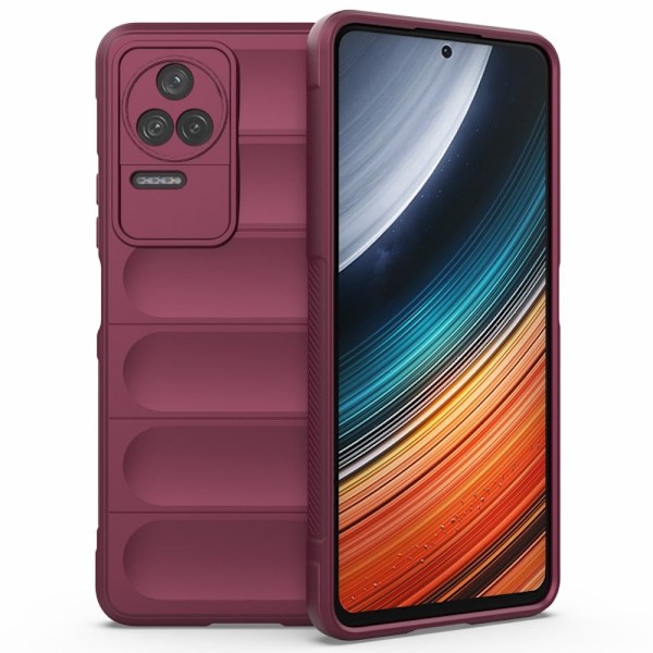 Mjukt greppformat Xiaomi Poco F4 / Xiaomi Redmi K40S skal - Röd Röd