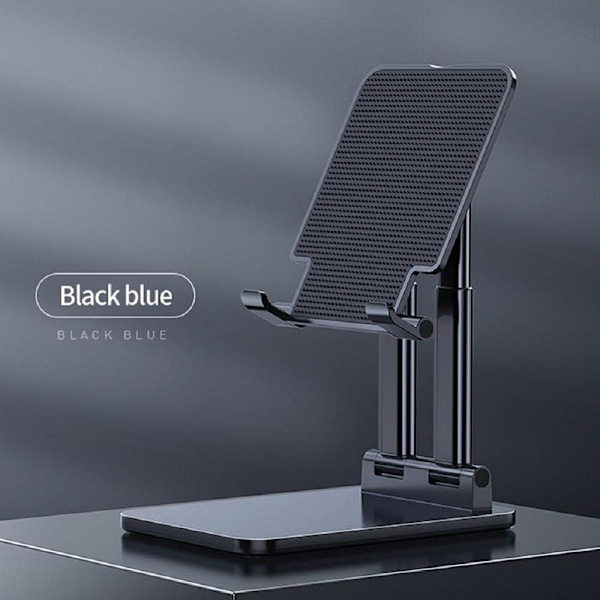 Universelt foldbart skrivebordsstativ til telefon/tablet - Sort Black