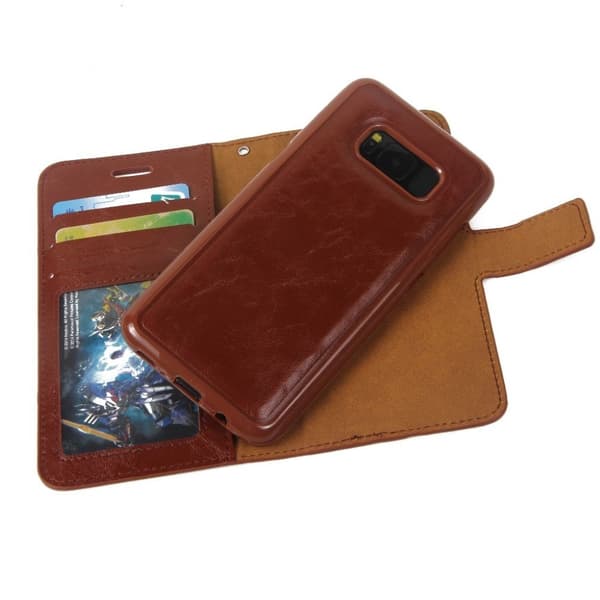 Samsung Galaxy S8 uniikki nahkakotelo - Ruskea Brown