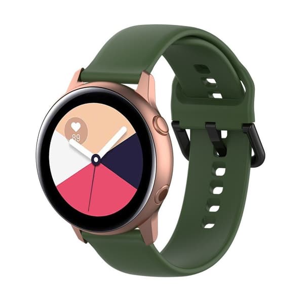 Samsung Galaxy Watch Active klockarmband i slitstark silikon - Grön Grön