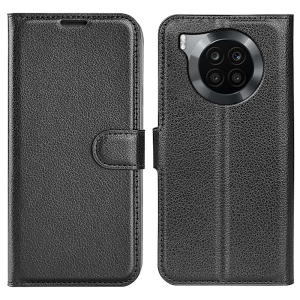 Klassisk Honor 50 Lite / Huawei Nova 8i Flip Etui - Sort Black