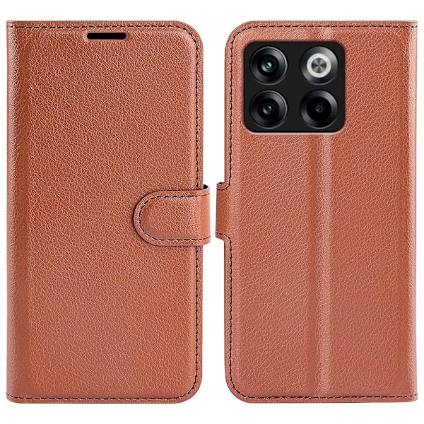 Klassisk OnePlus Ace Pro / 10t Flip Etui - Brun Brown
