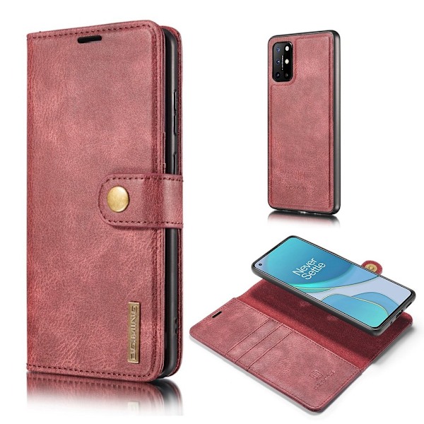 DG.MING OnePlus 8T 2-in-1 pung etui - rød Red
