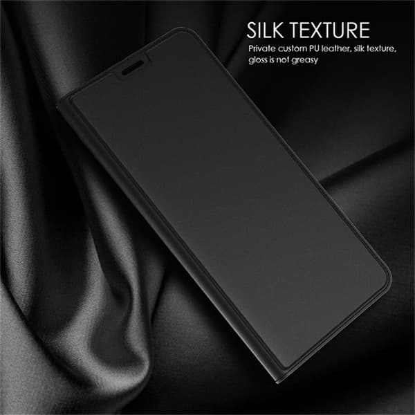 Xiaomi 15 Etui Vegansk læder Telefoncover med kortholderstativ - Sort Black