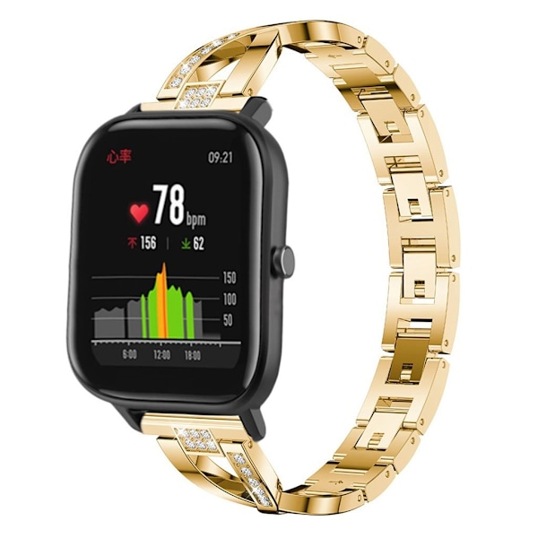 20mm Amazfit X-Formet Rhinsten Urrem - Guld Gold