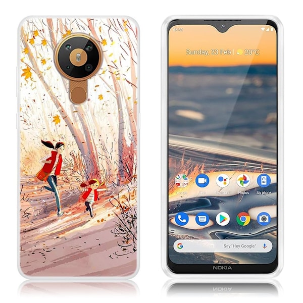 Deco Nokia 5.3 kuoret - Juoksevat ihmiset Multicolor
