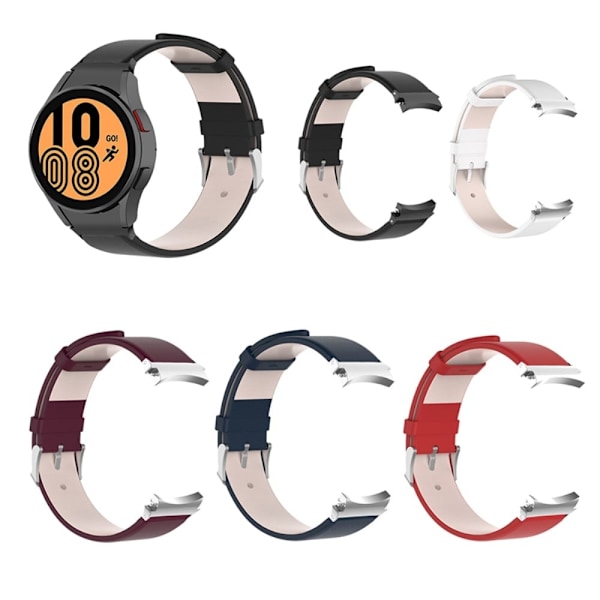 Samsung Galaxy Watch 5 (44mm) / (40mm) / 4 (44mm) / (40mm) Klockarmband i äkta läder - Svart Svart