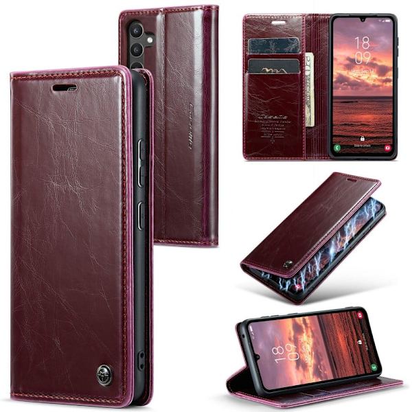 CaseMe Samsung Galaxy A34 5G Smooth Suojakotelo - Punainen Red