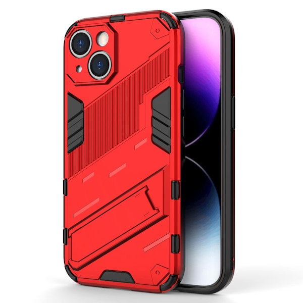 Shockproof Hybrid Suojakuori With A Modern Touch For iPhone 15 - Punainen Red
