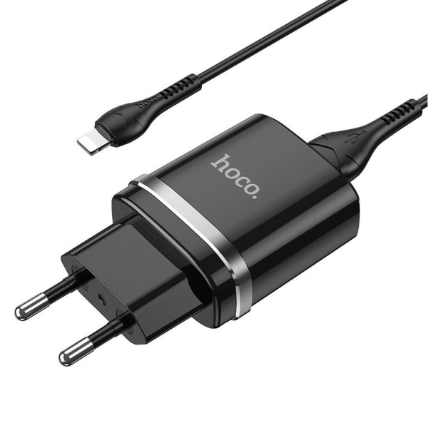 HOCO N1 Ardent single port charger set(for Lightning)(EU) - blac Black