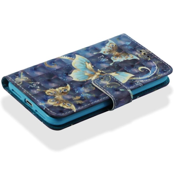 Butterfly läder iPhone Xs Max fodral - Flerfärgad multifärg