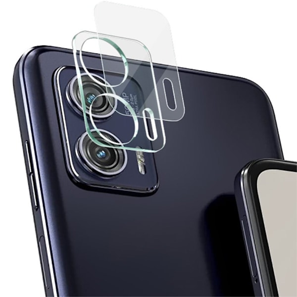 IMAK-kamerabeskyttelse af glas med objektivdæksel af akryl til Motorola Moto G73 Transparent