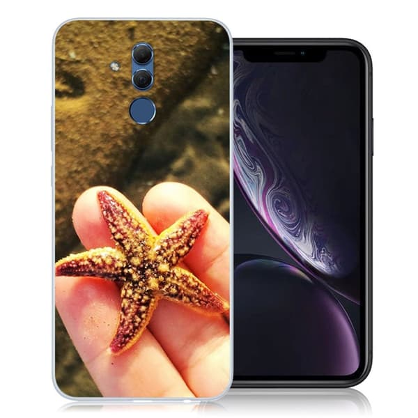 Huawei Mate 20 Lite beskyttelsesetui i silikone med mønster - Søstjerne Multicolor