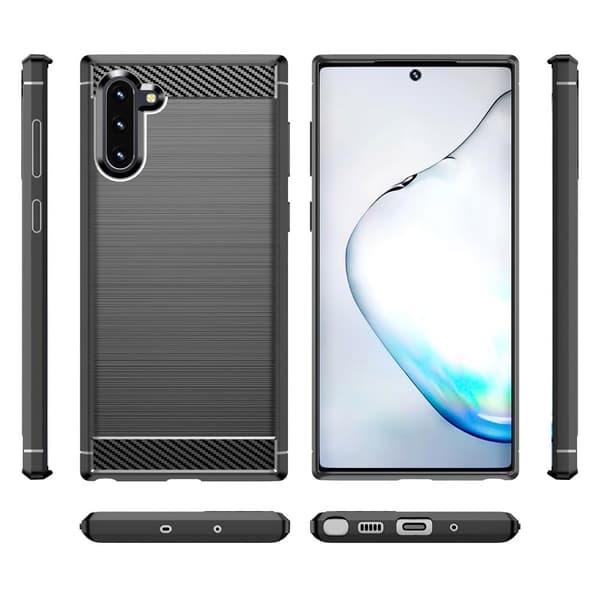 Carbon Flex Etui Samsung Galaxy Note 10 - Sort Black