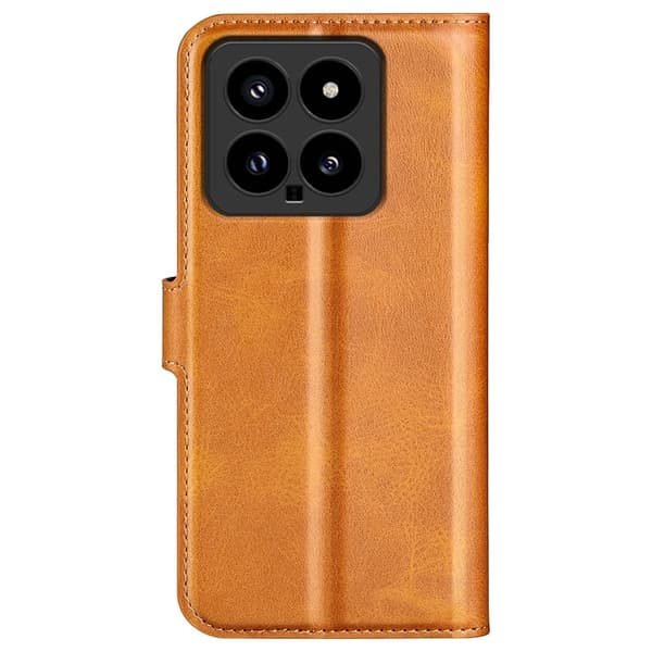 Xiaomi 14 læderetui med pung - Gul Yellow