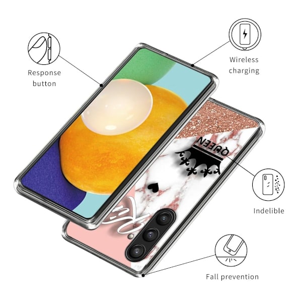 Deco Samsung Galaxy S24 Plus skal - Marmorkrona Rosa