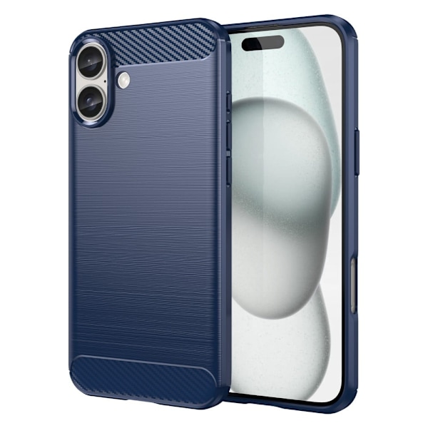 Carbon Flex iPhone 16 Plus cover - Blå Blue