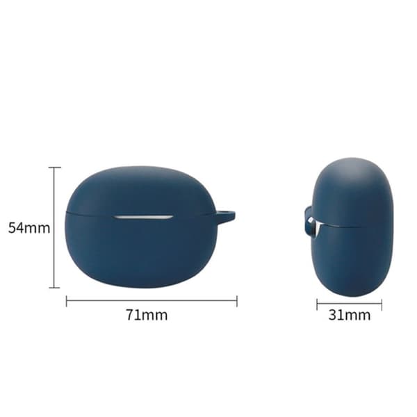 Realme Buds T100 silikonfodral med spänne - Svart Svart