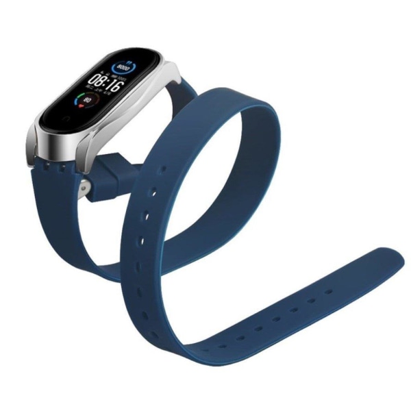 Xiaomi Mi Band 5 long loop watch band - Navy Blue Blå