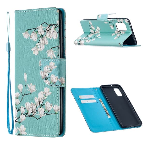 wonderland Samsung Galaxy M51 flip etui - hvid blomster White