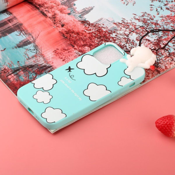 Cute 3D iPhone 12 Pro Max kotelot - Pilvi White