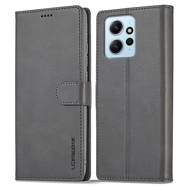 LC.IMEEKE Xiaomi Redmi Note 12 Flippetui - Grå Silver grey
