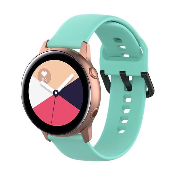 Samsung Galaxy Watch Active silikoninen kellonauha - Syaani Green