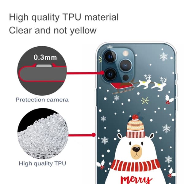 Joulu iPhone 12 Pro Max tapauksessa - Jääkarhu Ja Huivi White