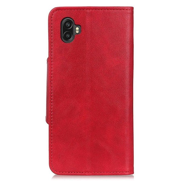 Alpha Samsung Galaxy Xcover 6 Pro nahkainen läppäkotelo - Punainen Red