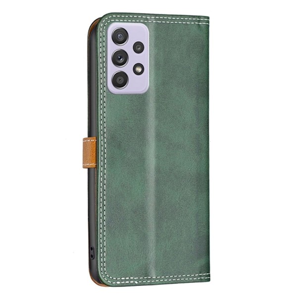 BINFEN to-farvet Samsung Galaxy A52s 5G / Samsung Galaxy A52 5G / Samsung Galaxy A52 læderetui - Grøn Green