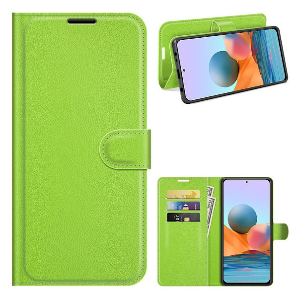 Classic Xiaomi Redmi Note 10 Pro Flip Etui - Grøn Green