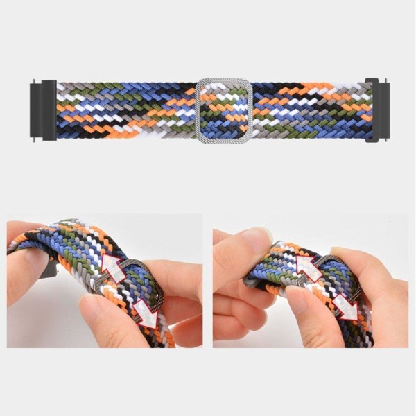 20mm Samsung Galaxy Watch Active 2 - 40mm / Watch (42mm) braid pattern watch strap - Denim multifärg