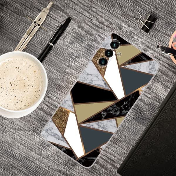 Marmormotiv Samsung Galaxy A13 5G skal - Jordiska Marmorfragment multifärg