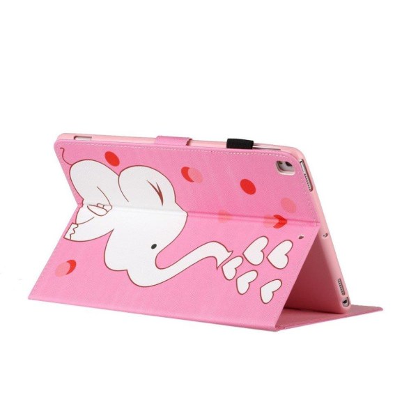 iPad 10.2 (2019) / Air (2019) viileä kuvio nahkainen flip case - Norsu Pink