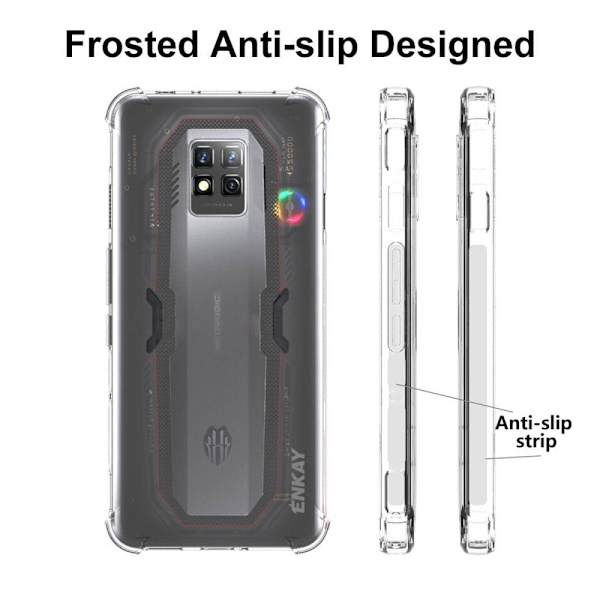 ENKAY genomskinligt droppsäkert fodral för ZTE nubia Red Magic 7 Pro Transparent