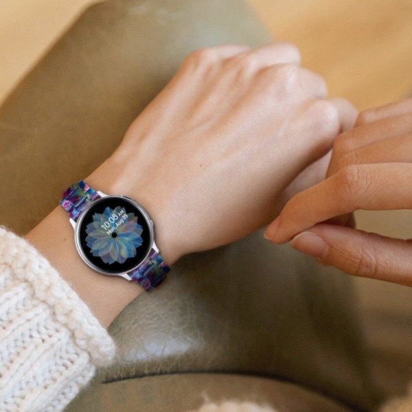 Samsung Galaxy Watch (42mm) / Aktiivinen marmorinen kellonauha - Violetti / Vihreä Purple