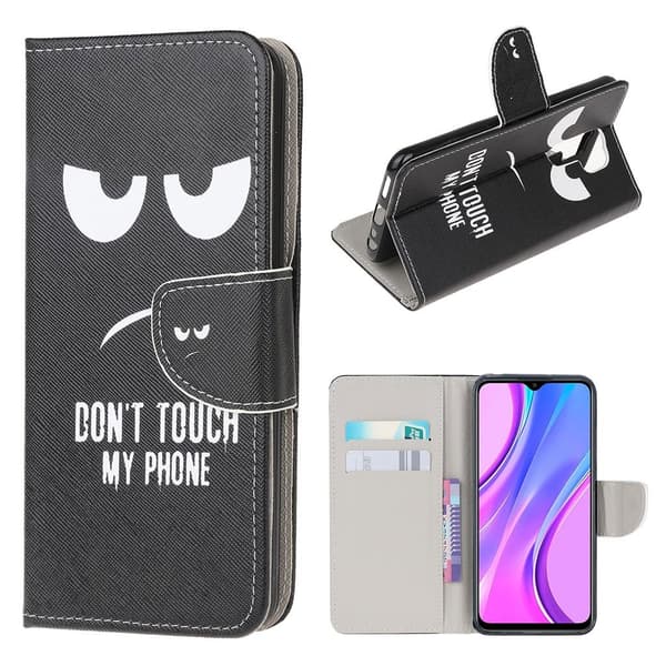 Wonderland Xiaomi Redmi 9 Flippetui - Don't Touch My Phone Black